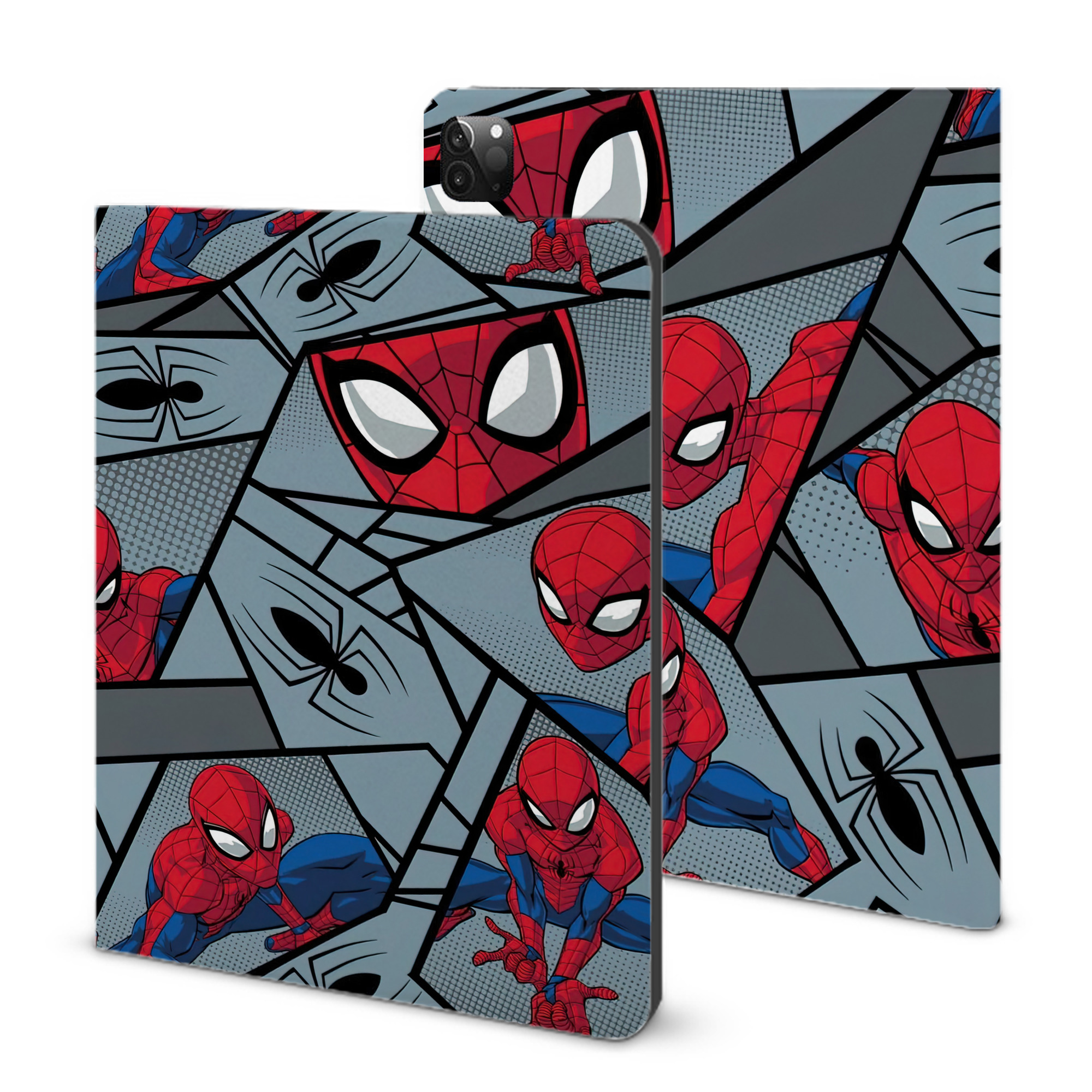 （画像用） Spider Man スパイダーマン IPadケース ペンホルダー付き ブックスタイルデザイン